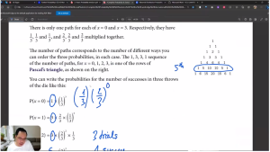 Binomial Distribution Example - As Level Statistic